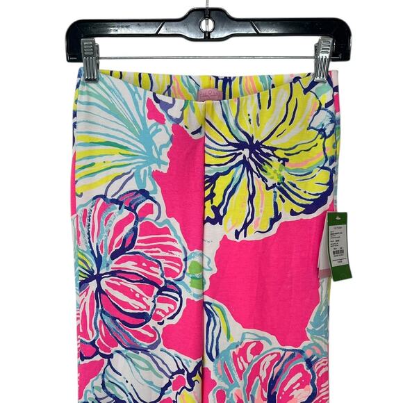 LILLY PULITZER Georgia May Palazzo Swept By The Tides Kir Royal Pink Pants XXS - Picture 4 of 12